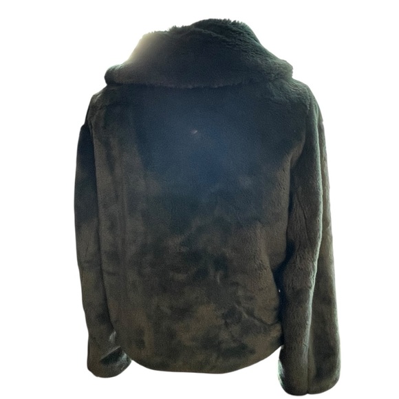 Express Dark Green Teddy Jacket - Picture 2 of 6
